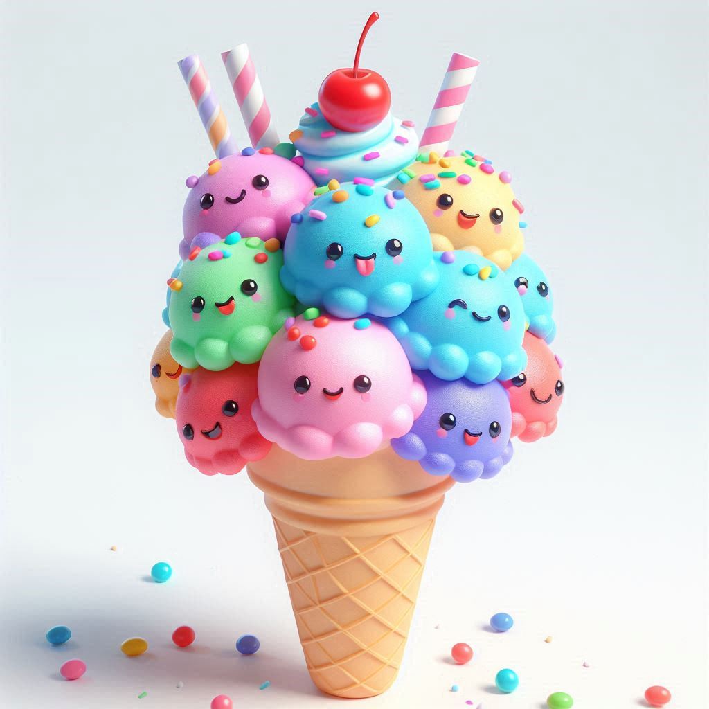 Buntes Eis